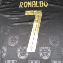 Cristiano Ronaldo Portugal 2025 Away Home Jersey White/Black, XL