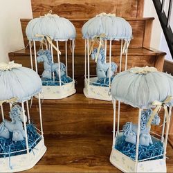 Wood & Fabric Center Pieces 