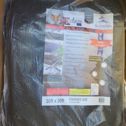 10ft × 30ft Super Heavy Duty Mesh Shade In Black