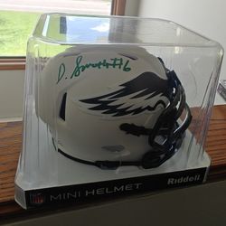 Devonta Smith Signed Mini Helmet With COA 