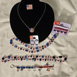 Patriotic- Red, White, and Blue Jewelry Sets $20 OBO