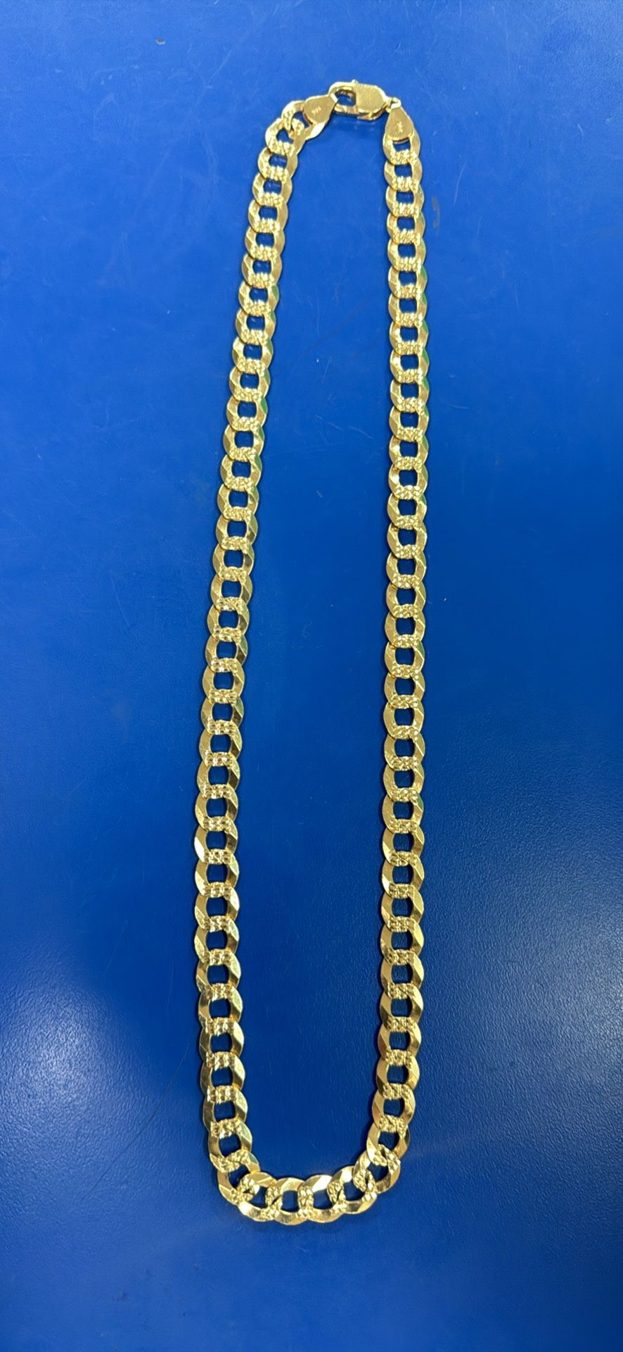 14kt Diamond Cut Curb Chain 80.6g / 25.5’ / 11.17mm 
