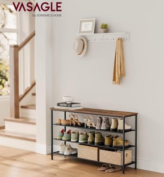 4-Tier Shoe Storage Organizer for Entryway and Closet, Holds 15-18 Pairs☝️☝️☝️