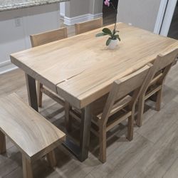 Slab Table And 6 Chairs