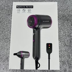 Negative Ion Hair Dryer with Diffuser Multiple Speeds 360 Degree Rotation New! 