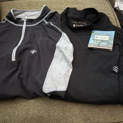 2 Men’s Coolibar sun protection shirts