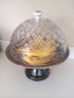 Vintage Lamp Converted to Cover & Platter