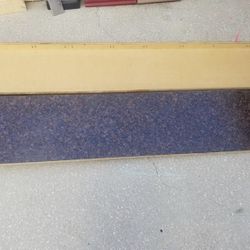 1 Hampton Bay 8 ft. Laminqate Countertop Kit in Breccia Marble with Valencia Edge 