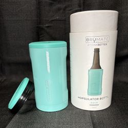 Brumate Hopsulator Bottle Insulated Bottle Cooler in Aqua 12 OZ NEW