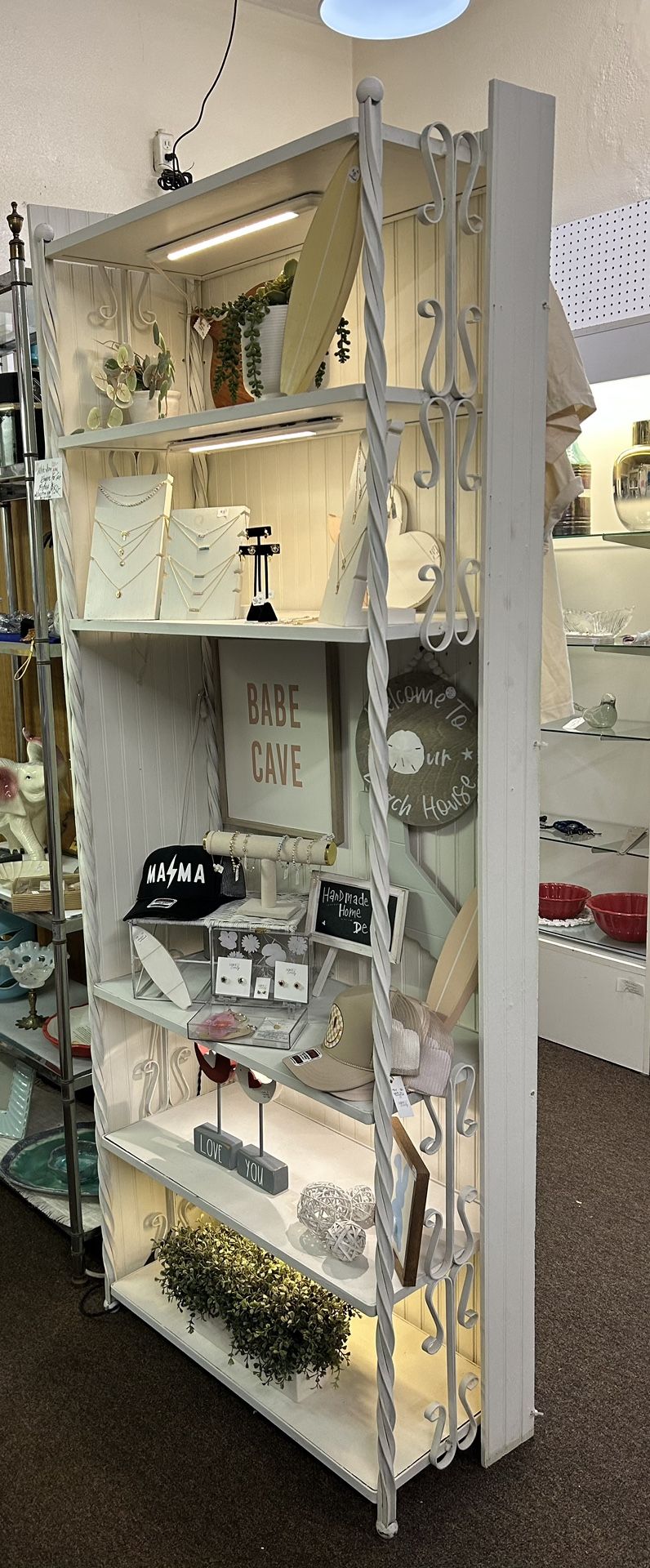 Pretty White Iron Etagere- Sale Store Closing!!