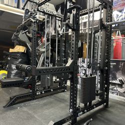 PRO SERIES Ultimate Half Rack Functional Trainer w/Smith Machine Bar | 320lb Stack | Gym Equipment | Fitness | Commercial | Squat Rack 