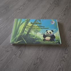 Titanium and bamboo kitchen cutting or chopping board 16×11