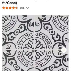 Encaustic Cigno 8 in. x 8 in. Matte Porcelain Patterned Look Floor and Wall Tile (5.16 sq. ft./Case)