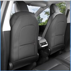 Viaviat Seat Back Kick Protector Designed for Tesla Model Y/3/X/S Accessories(Includes 2025 Model Y & 2024-2025 Model 3 Highland) - Waterproof, Scratc