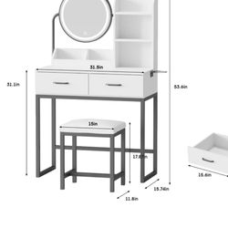 Vanity (white And Gold )
