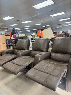 3 Connected movie recliners