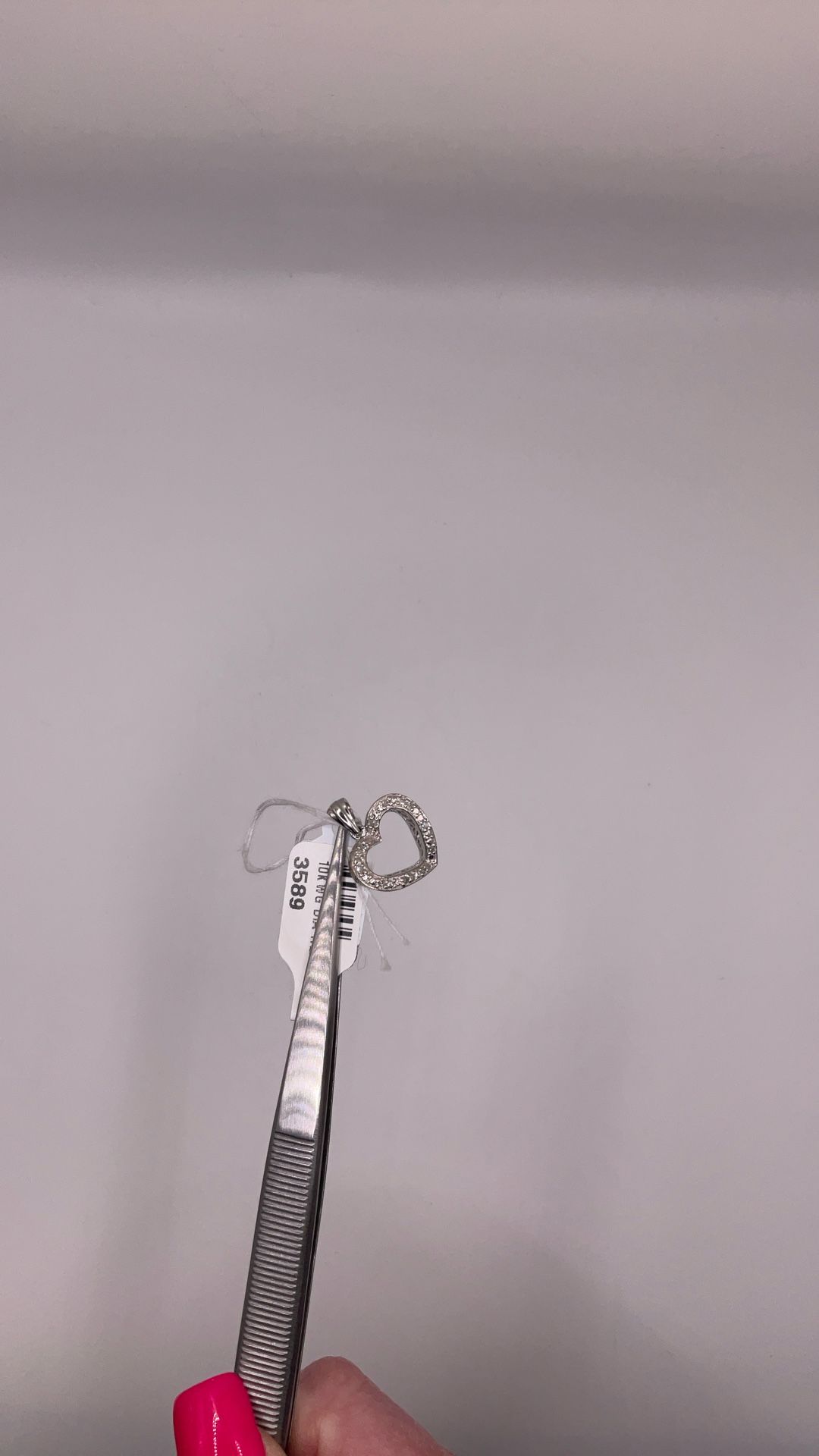 10kwg Diam Heart Pendant