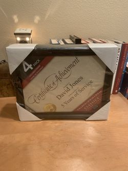 4 Pack Of Black Document Frames 11  X 8.5 Inches $15