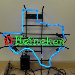 heineken neon texas sign