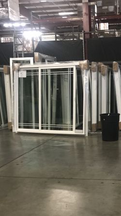 Door vinyl double glass Lowe