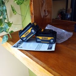 DeWalt 20 V. New Batteries. 3.0 AH. X2
