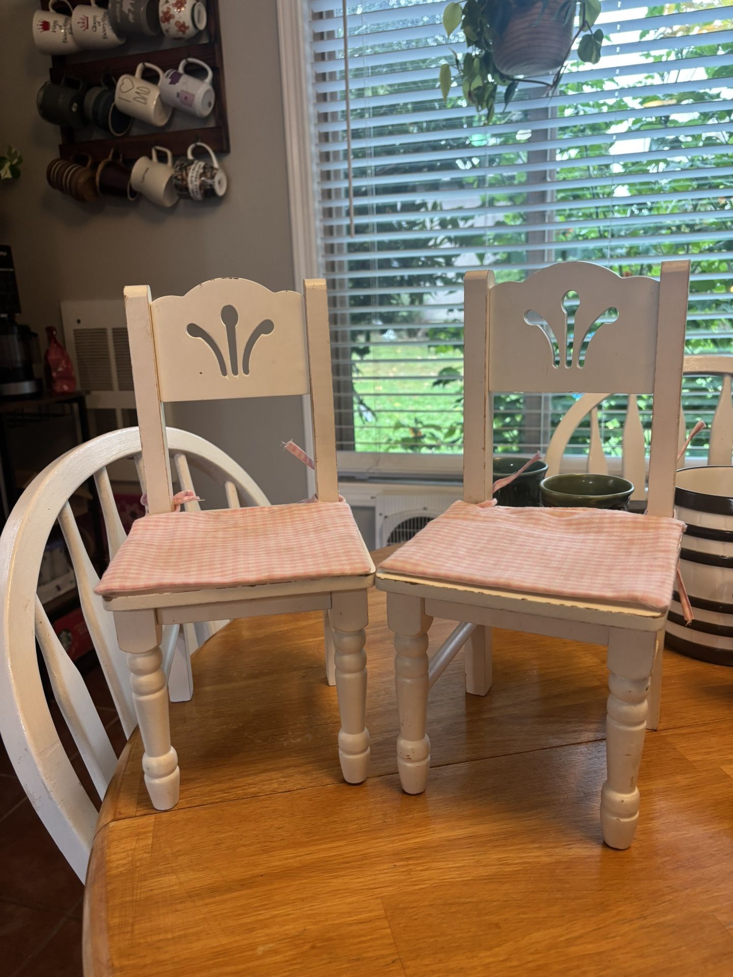 Wood doll chairs