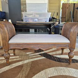Nice Used Vintage Solid Wood Bedroom Bench.