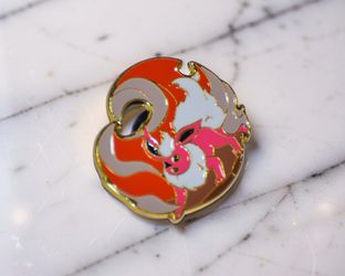 Flareon Eeveelution Enamel Pin | Fiery Anime Collector Brooch