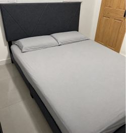 Bed with mattress
