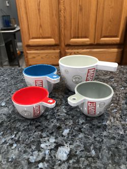 Disney Marvel Kitchen Collection 4 Measuring Cups 2/3,1/3,1/4,1/8 Cup Sizes  for Sale in Artesia, CA - OfferUp