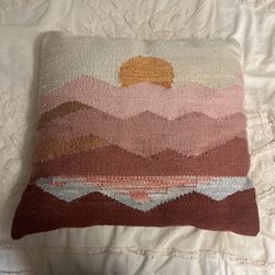 World Market Indoor/Outdoor Boho Sunset Pillow