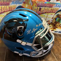 Carolina Panthers Xavier Legette Autographed Flash Full Size Replica Helmet  