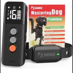 Dog Training Collar with Dog Positive Reinforcement Training Booklet Waterproof Shock Collar with Remote for Small Medium Large Dogs (Black)