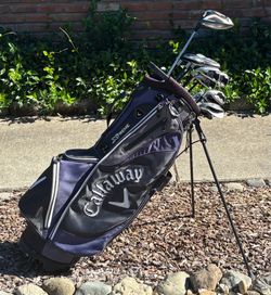 Left-Handed  Callaway X20 golf set (X2Hot Driver+3/4/5hybrid+5i,6i,8i,9i,pw,aw,sw,Odyssey putter+stand bag)