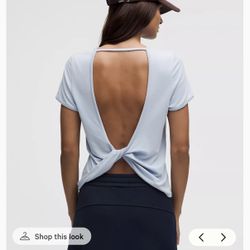 Lululemon Twist Back Soft Ribbed Short Sleeve Top