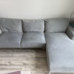 Gray Sectional 3-4 Seats