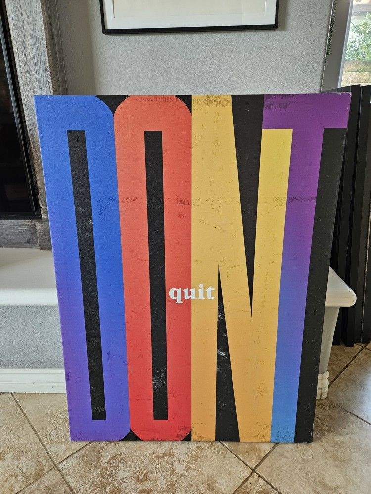 Ikonick "Don't Quit" Motivational Canvas