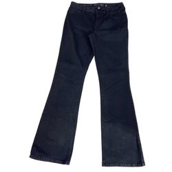 Jennifer Lopez JLo Jeans Size 10 30x32 Black Denim Flare Leg Low Rise Y2K 