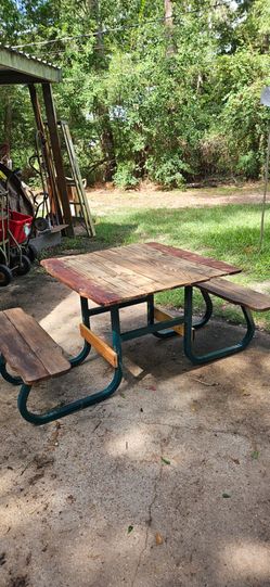 Refurbished picnic table