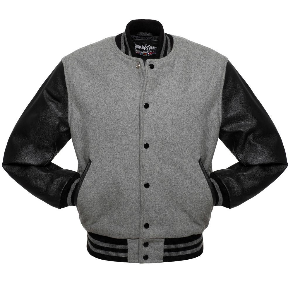 Display Strauss leather and wool letterman’s Jacket..Free shipping !!