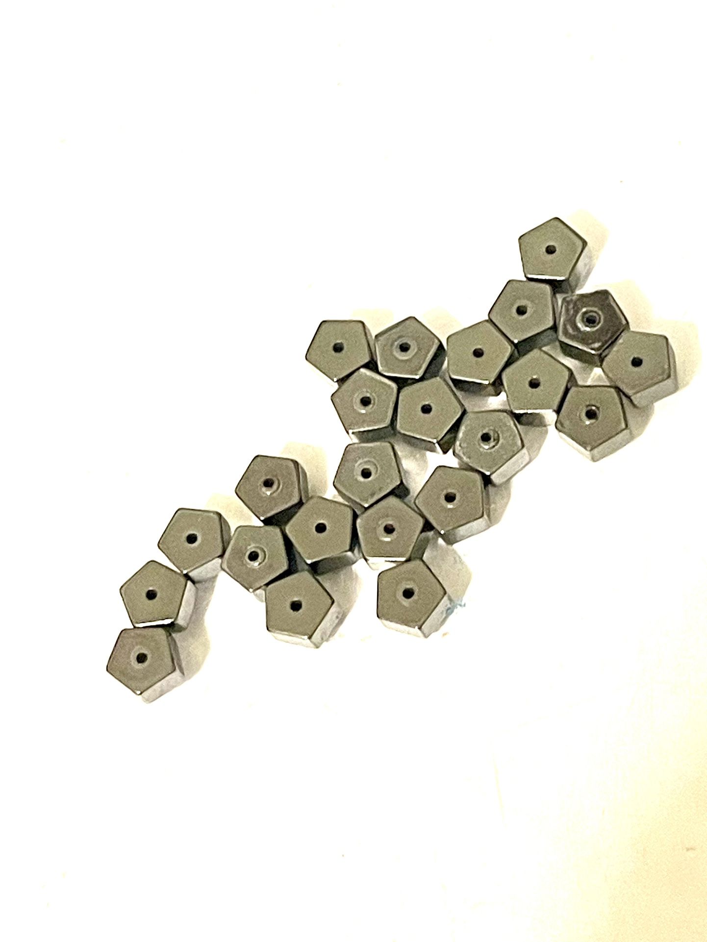 5 For $50 Lot Of Hematite Pentagons