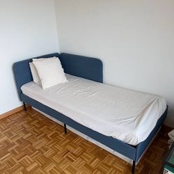 Twin Size Platform Bed + Mattress 