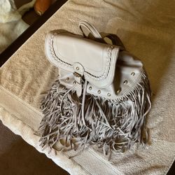 Dark Tan Fringe Satchel/backpack