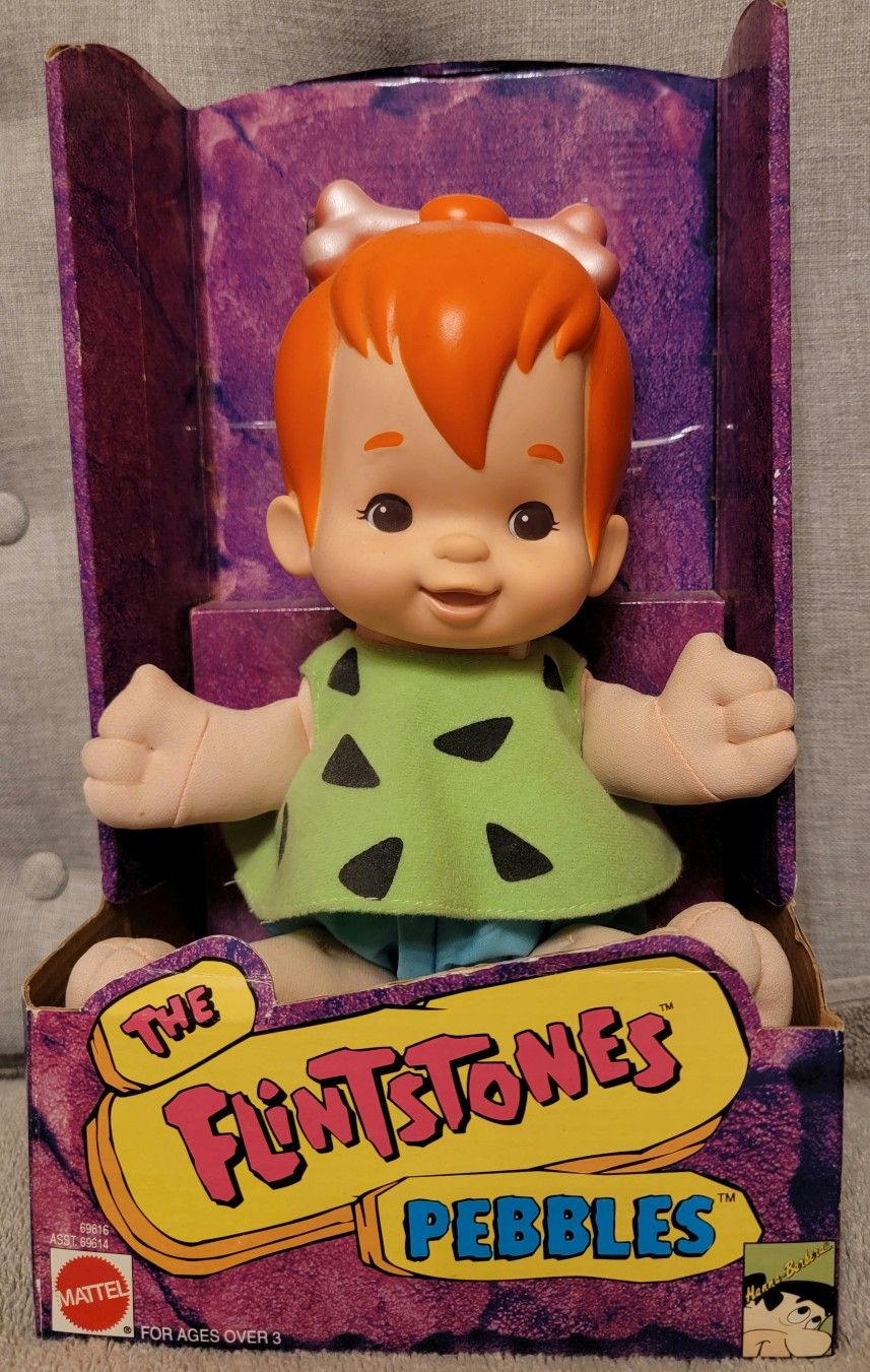 NEW The Flintstones, Bamm Bamm & Pebbles Dolls Mattel Vintage