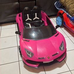 Lamborghini Kids Toy Car Pink