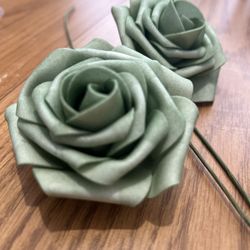 Green Faux Flowers