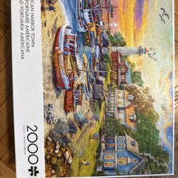 Buffalo Games American Harbour Town- 2000 Piece Jigsaw Puzzle for Adults