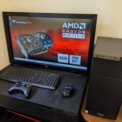 Gigabyte Gaming PC - Intel Core i5 9th 4.1ghz 6-Core, 16gb DDR4 Ram, RX 580 8gb Vram GPU (COD, GTA V, Red Dead), 256gb Nvme SSD, 430w PS, Windows 11