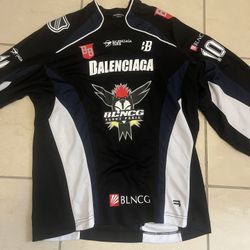 Black Balenciaga Hockey Jersey