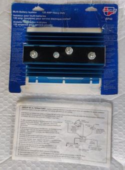 Dual Battery Isolator, Multi Battery, Quest BP43, 120 AMP, New